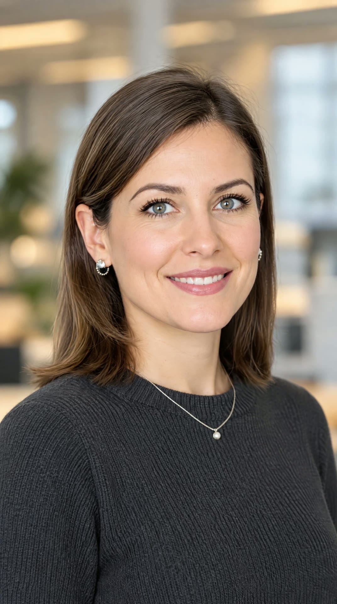 Portrait of Iris Calder, AI-generated presenter